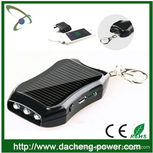 Best gift 1200mAH mini usb solar panel charger with 3 bright torch